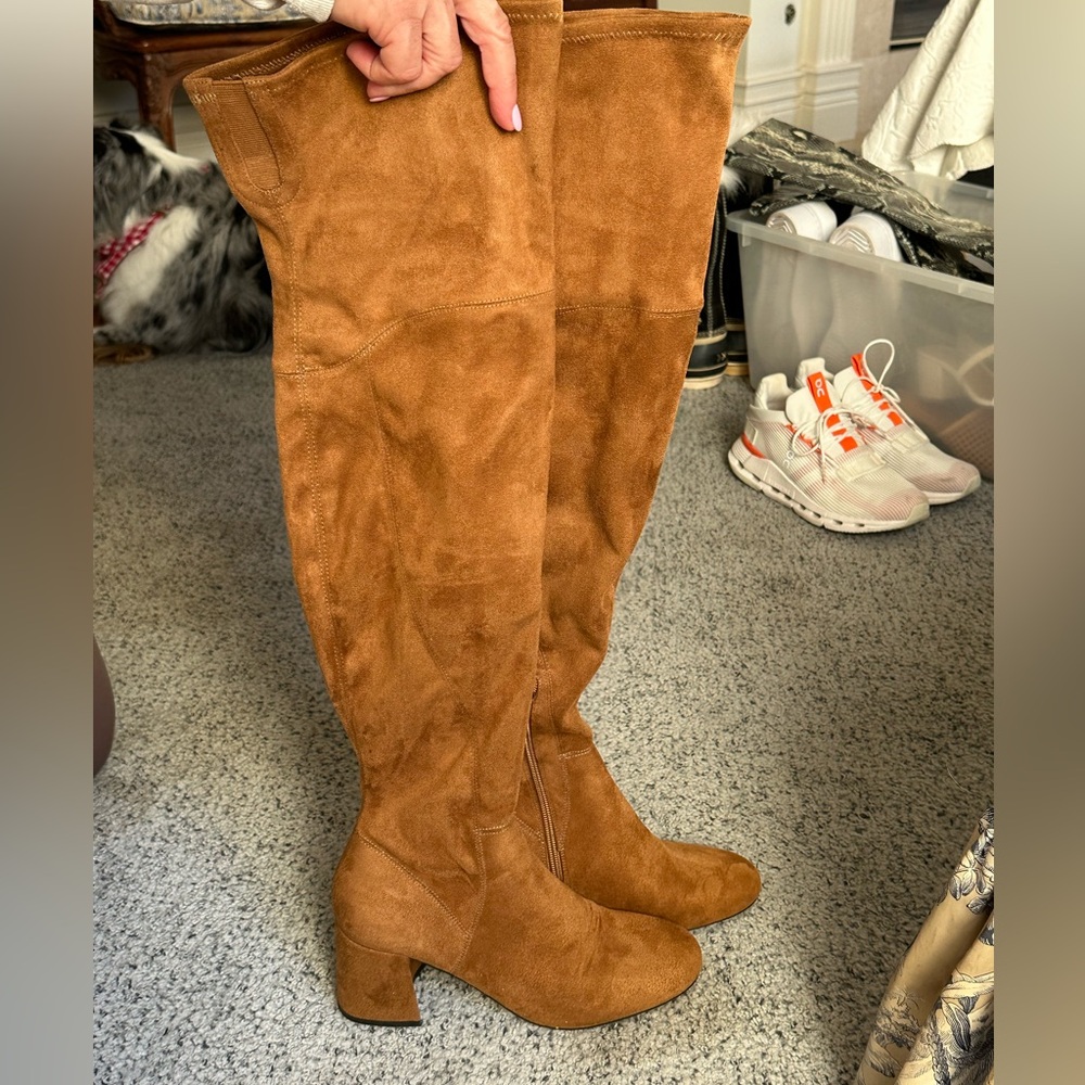 Marc Fisher LTD Over-the-Knee Suede Yahila Boots, US 8